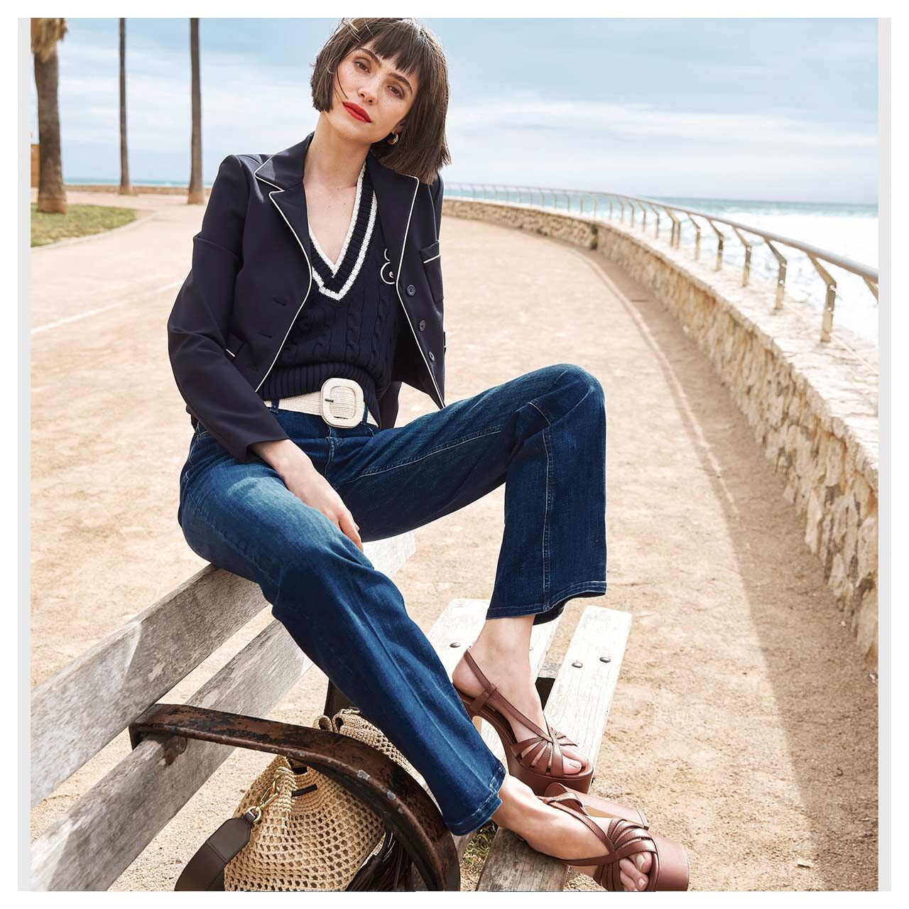 MAC Laura Jeans mid blue use washed