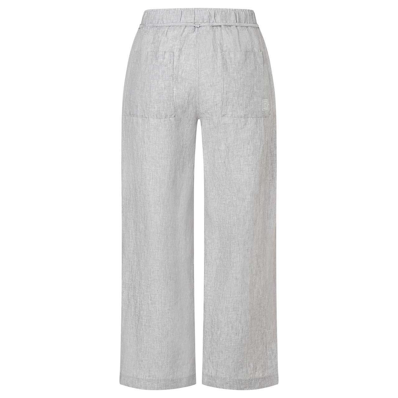Damen 7/8 Leinenhose Chiara Belt von MAC in Grau meliert, Rückansicht