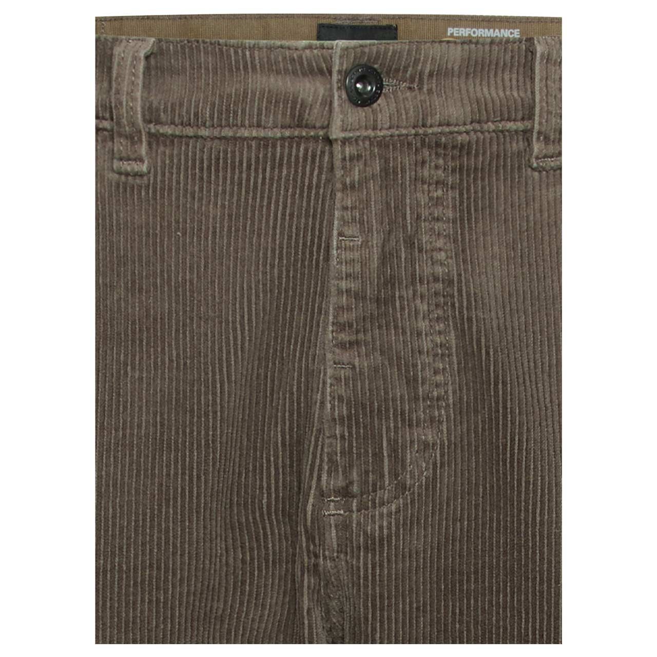 Herren Chino Cordhose Houston von Camel active in Dunkelbraun, detaillierte Vorderansicht