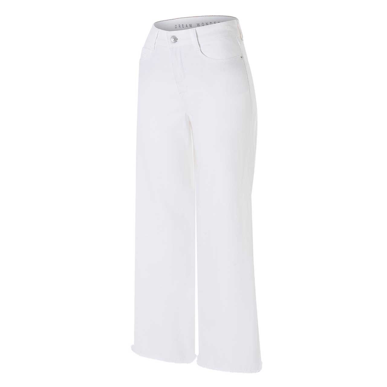 Stretch Damen Ankle Jeans Dream Wide Cropped von MAC in Weiß, Seitenansicht