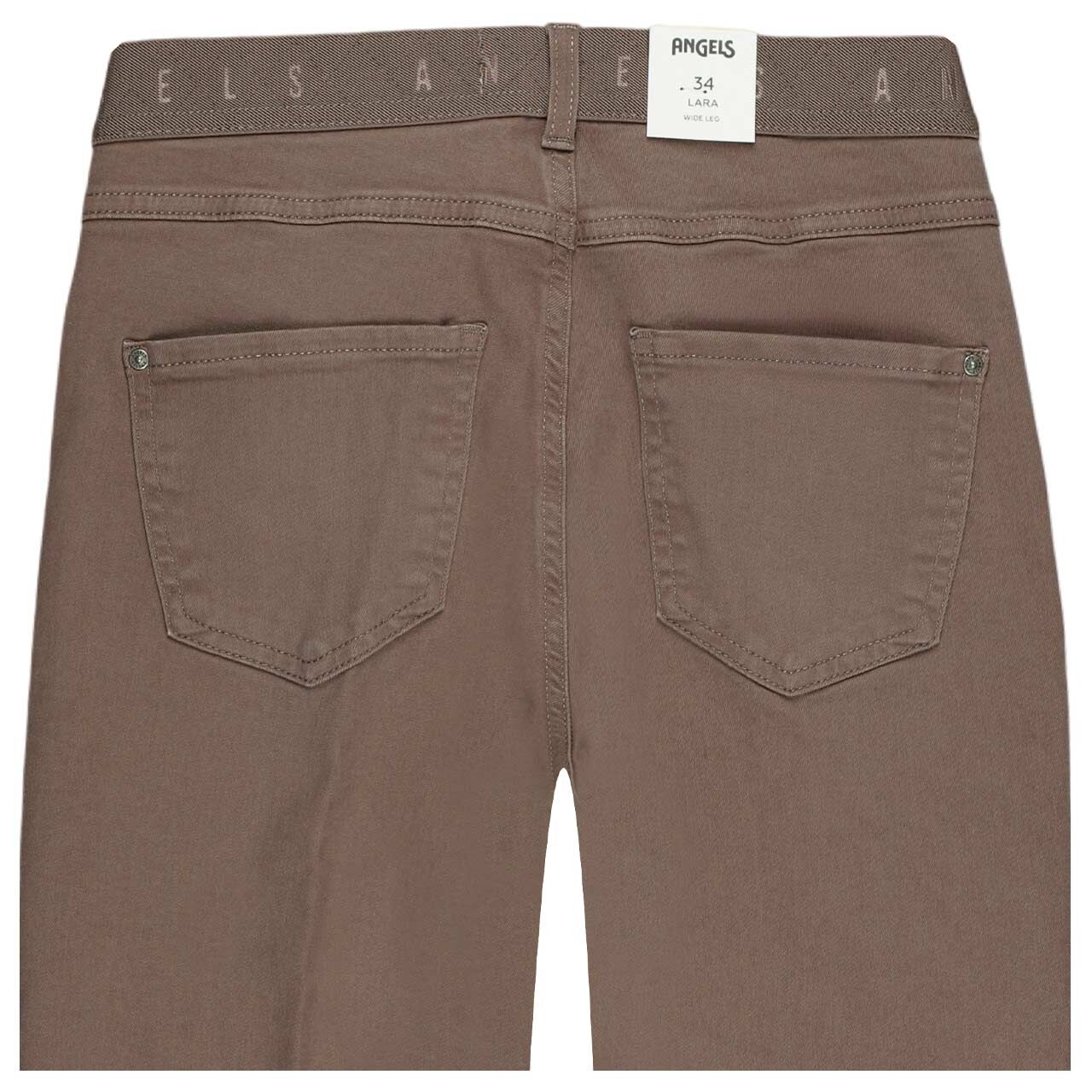 Damenjeans Lara Sporty von Angels in Hellbraun, detaillierte Rückansicht