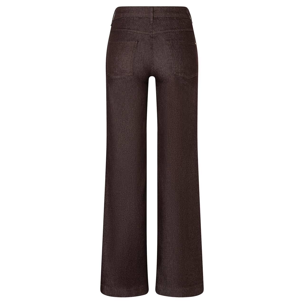 Stretch Damenjeans Dream Wide von MAC in Dunkelbraun, Rückansicht