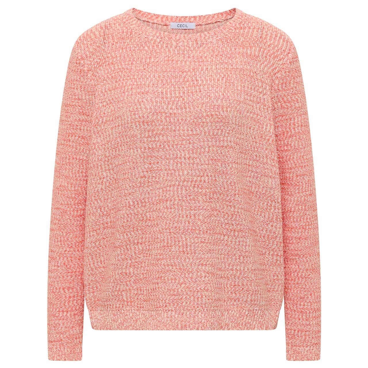 Cecil Damen Pullover Space Dye Tape cherry tomato orange