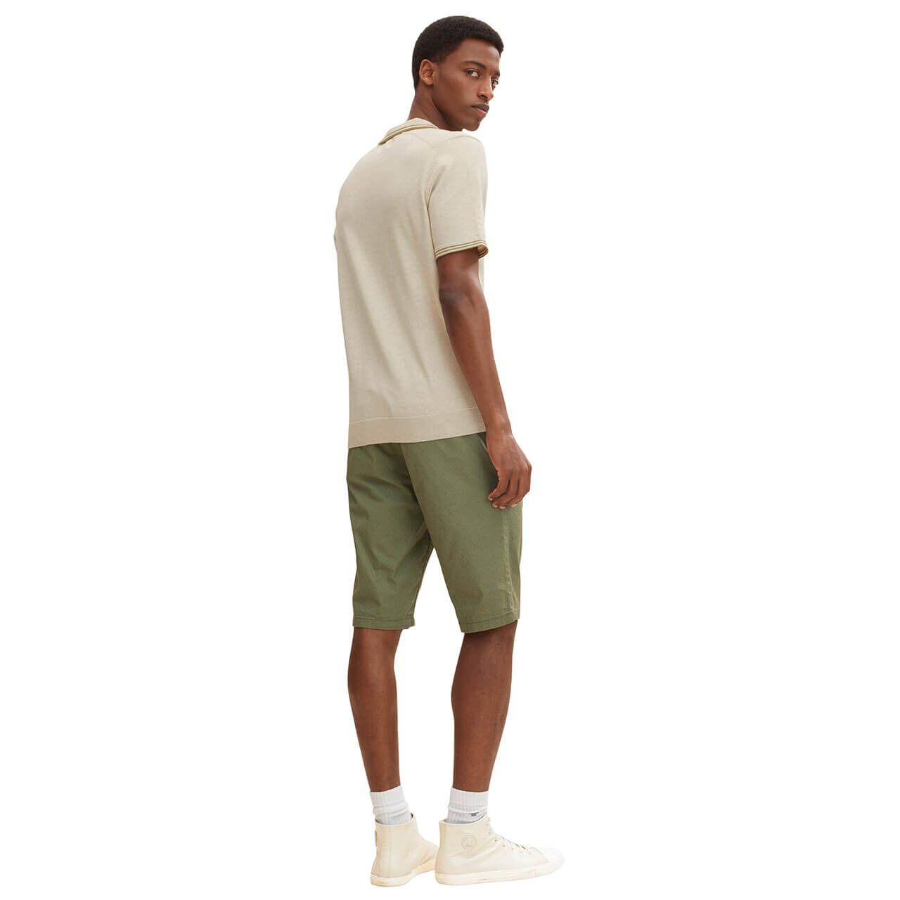 tom-tailor-jeans-josh-chino-bermuda-olive-29441-ansicht-seitlich Tom Tailor Josh Baumwoll Bermuda für Herren in Olivgrün mit Print, FarbNr.: 29441