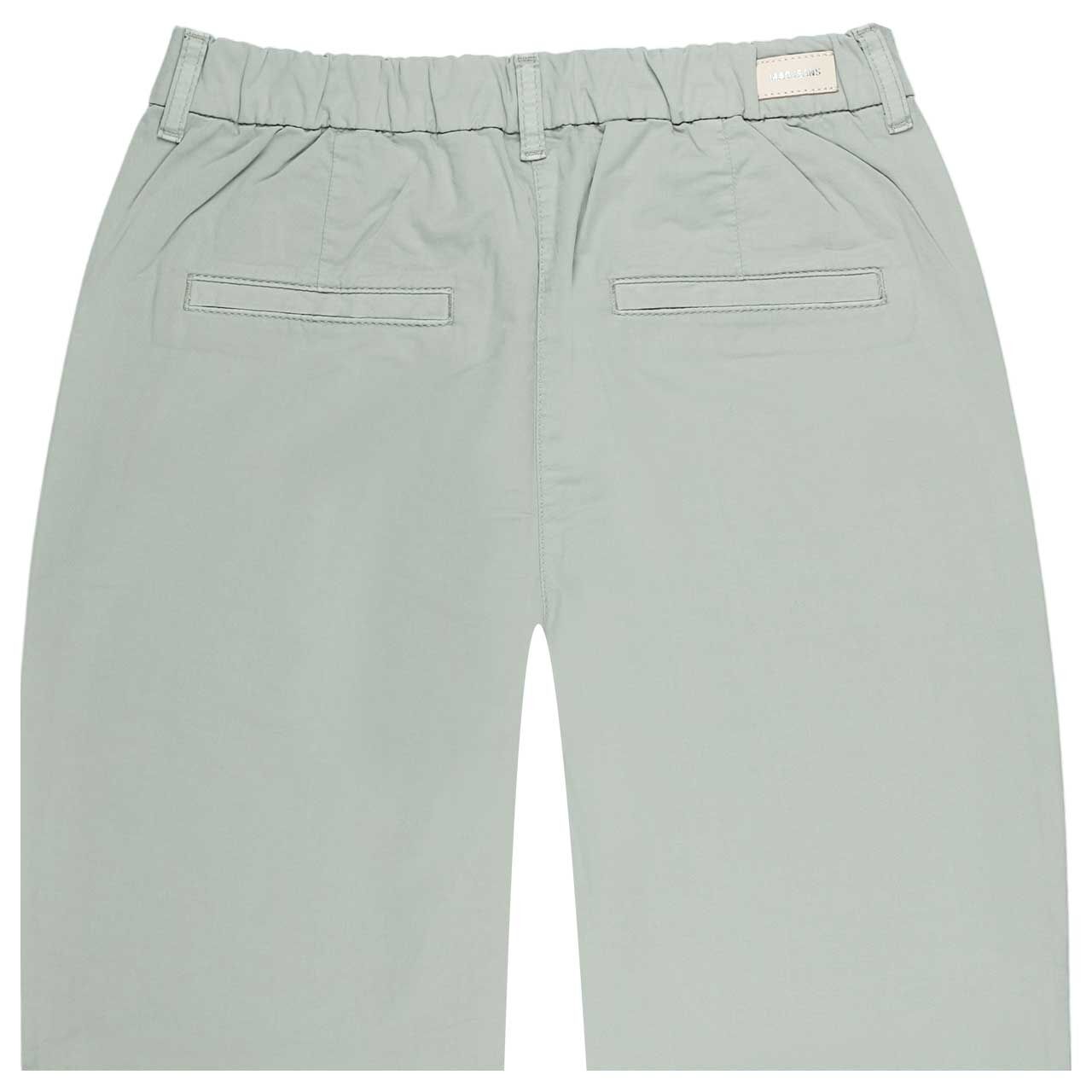 Detailansicht der Rückseite der Damen 7/8 Baumwollhose Cari von MAC in Grau-Grün
