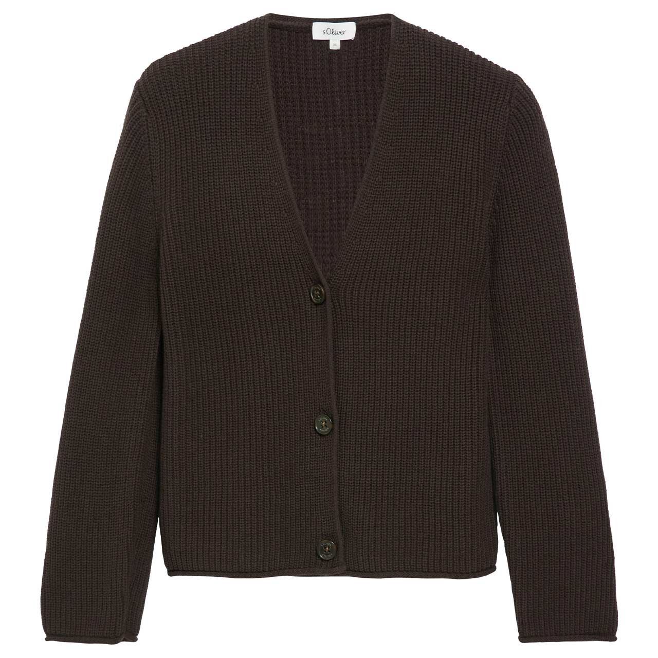 s.Oliver Damen Strickjacke bitter chocolate