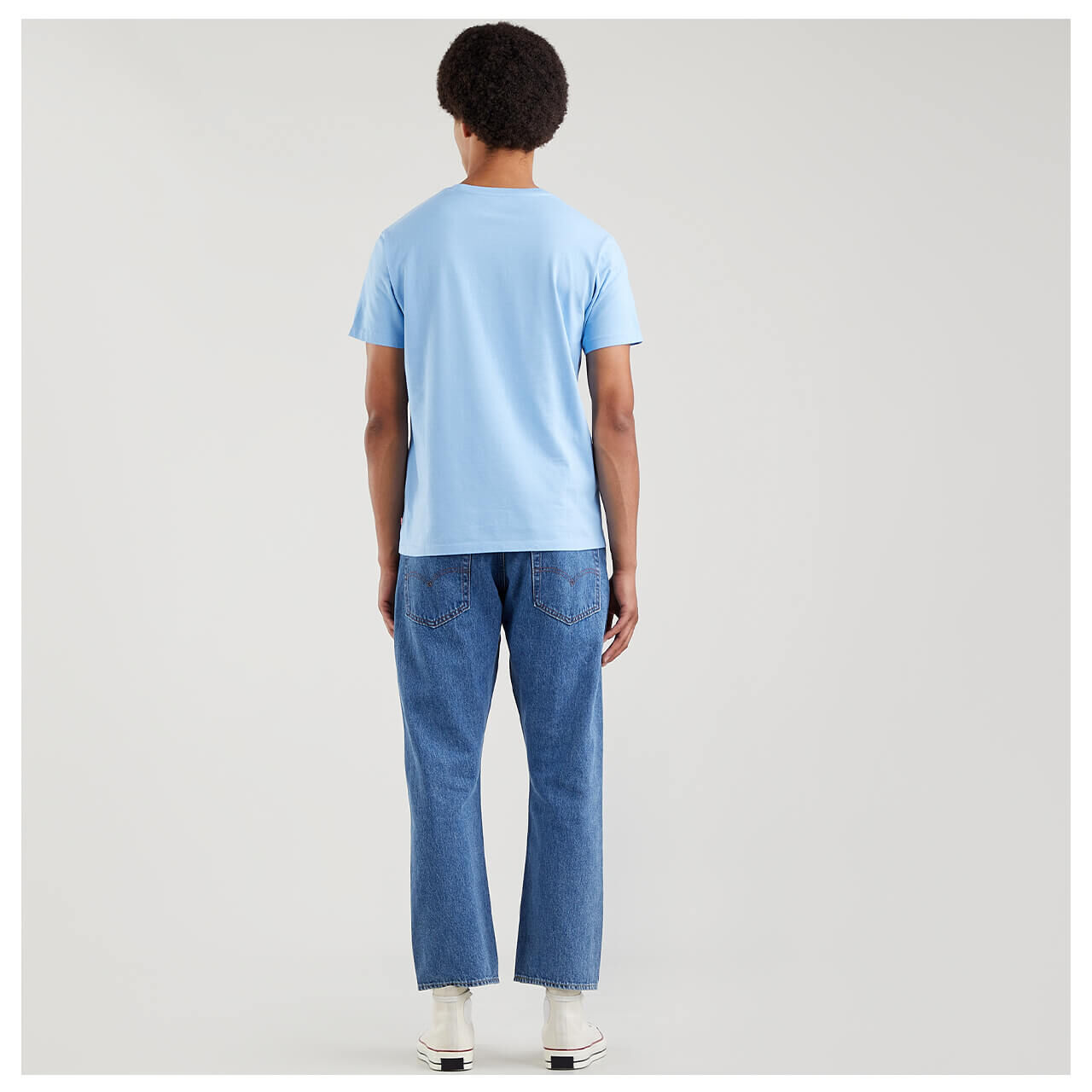 Levis Logo T-Shirt für Herren in Blau mit Schriftzug, FarbNr.: 1041
