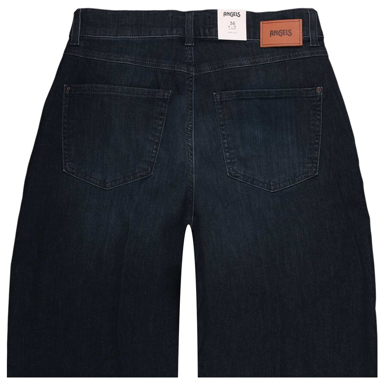 Damenjeans Liva von Angels in Dunkelblau verwaschen, detaillierte Rückansicht