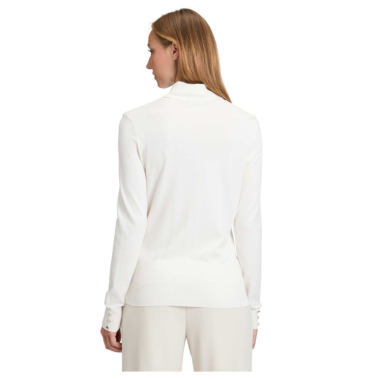 Damen Rollkragen Pullover von Betty Barclay in Cremeweiß, Rückansicht am Model
