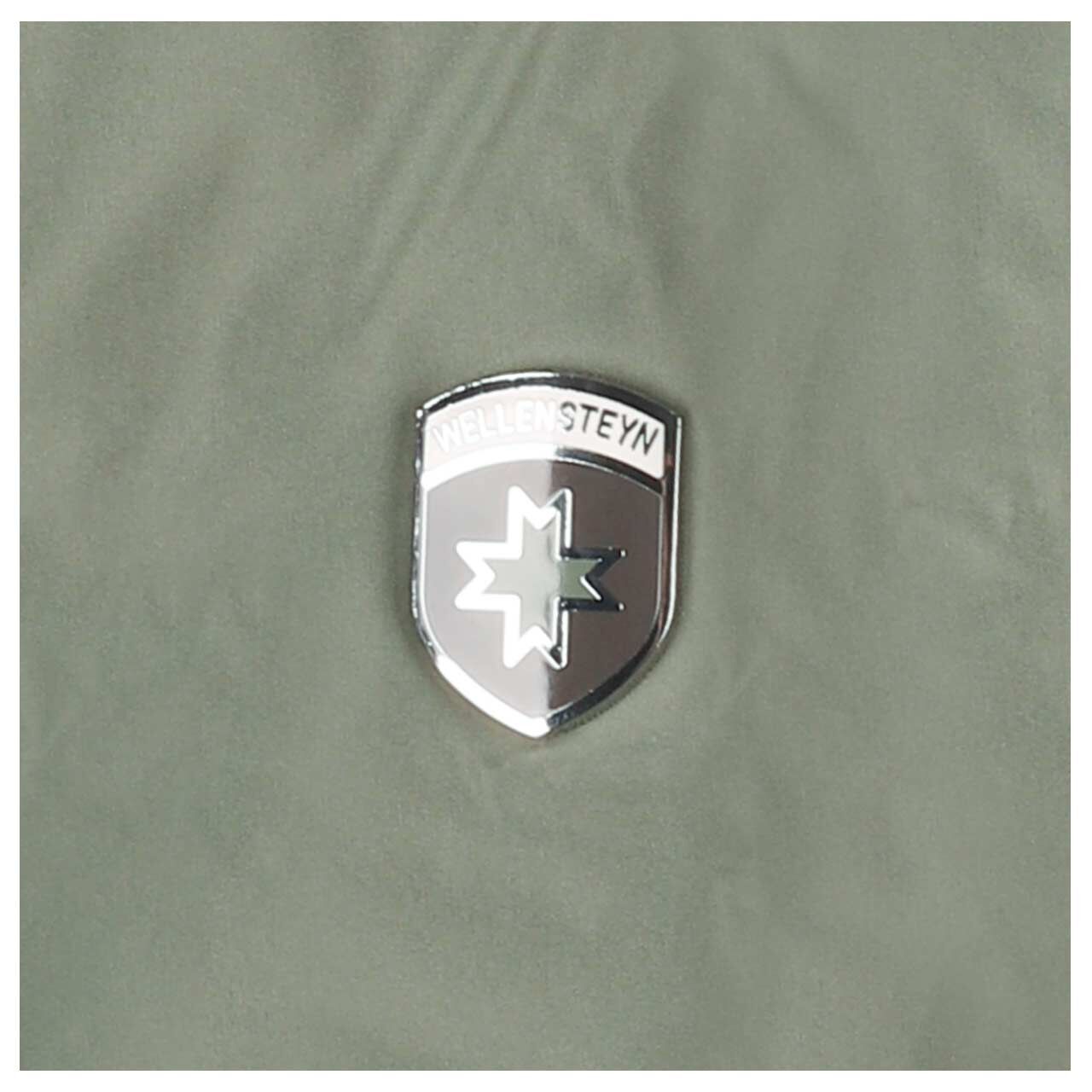 Damen Jacke Girlie Lady von Wellensteyn in Salbeigrün, Detailansicht Markenlogo