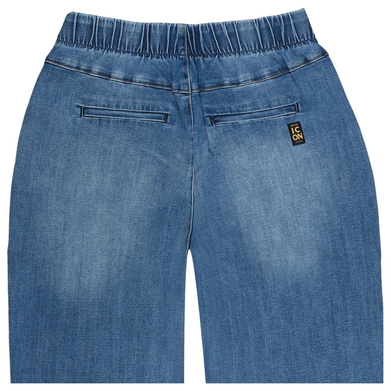 Damen 7/8 Jeans Heartbreaker von Senoritas ICON in Hellblau angewaschen, detaillierte Rückansicht