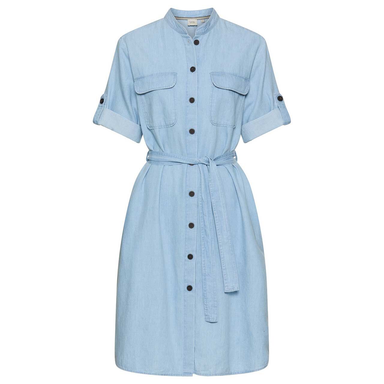 Camel active Damen Kurzarm Kleid bleached blue