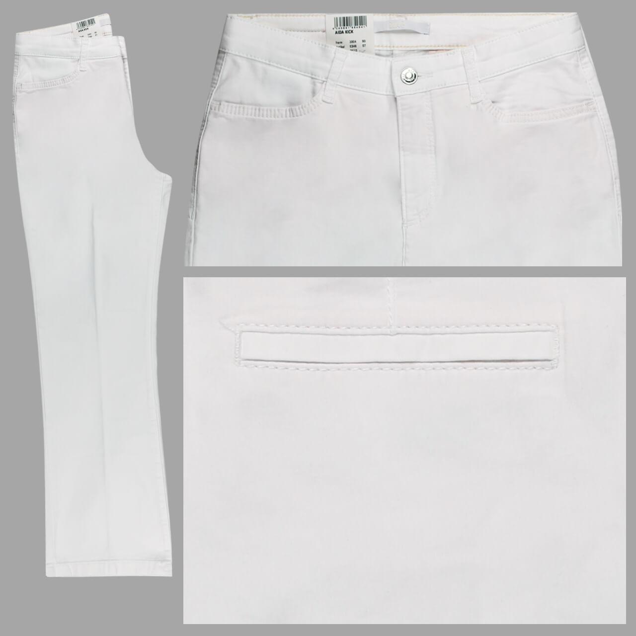 MAC Aida Kick 7/8 Jeans white denim