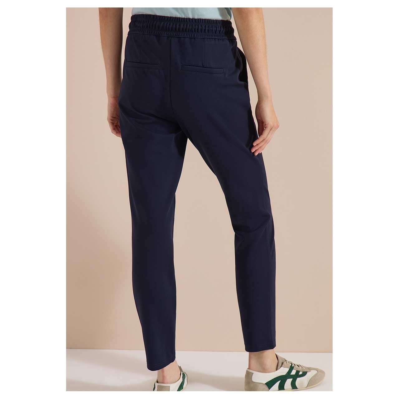 Damen Hose Tracey von Cecil in Dunkelblau, Rückansicht am Model
