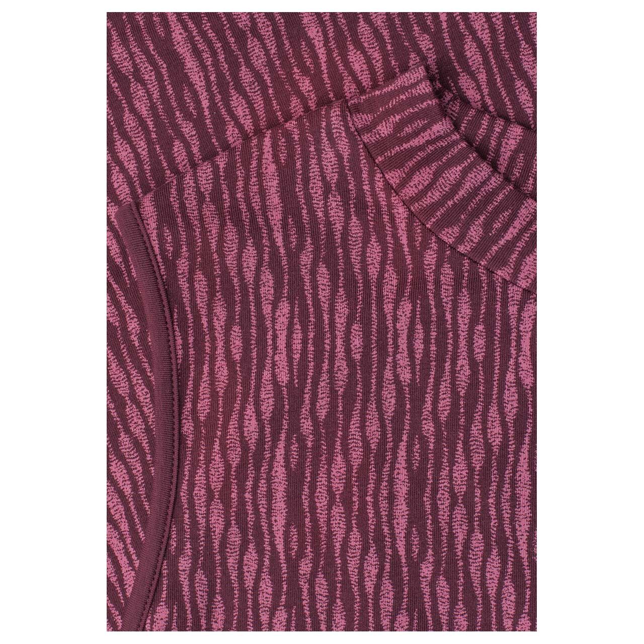 Street One Damen Top Jersey Turtle Neck blush berry printed