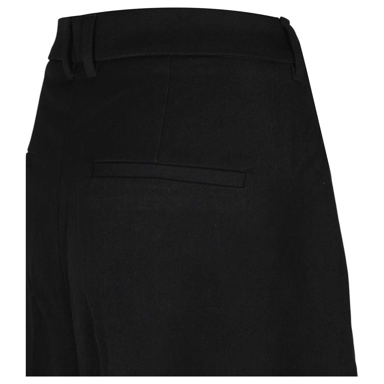 Stretch Damen 7/8 Twill Hose Barrel Leg von s.Oliver in Schwarz, Detailansicht Bund