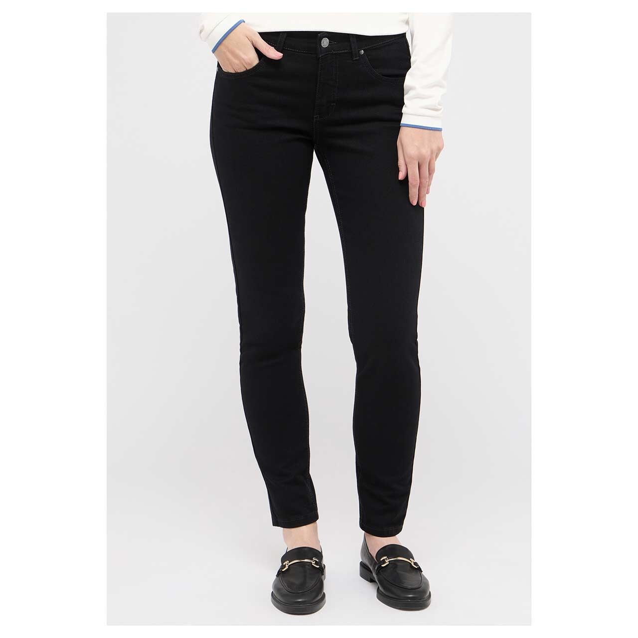 Damenjeans Skinny von Angels in Schwarz, Vorderansicht Model