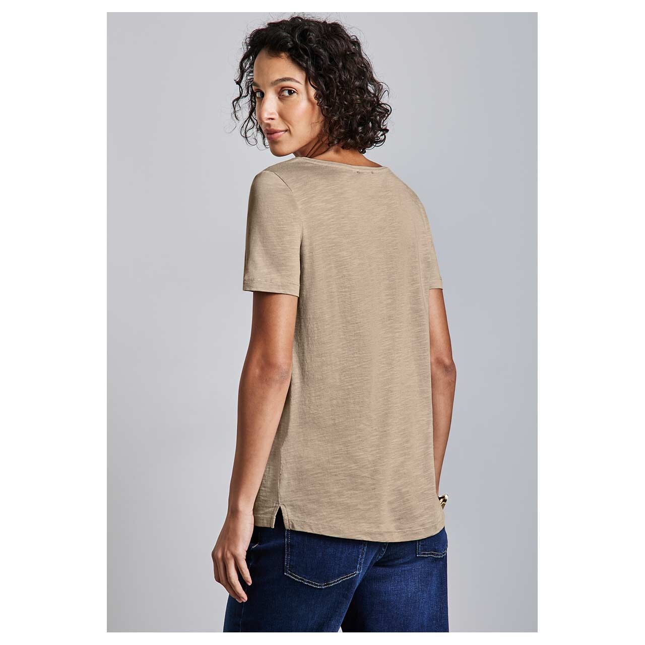 Street One Damen T-Shirt Gerda safari beige