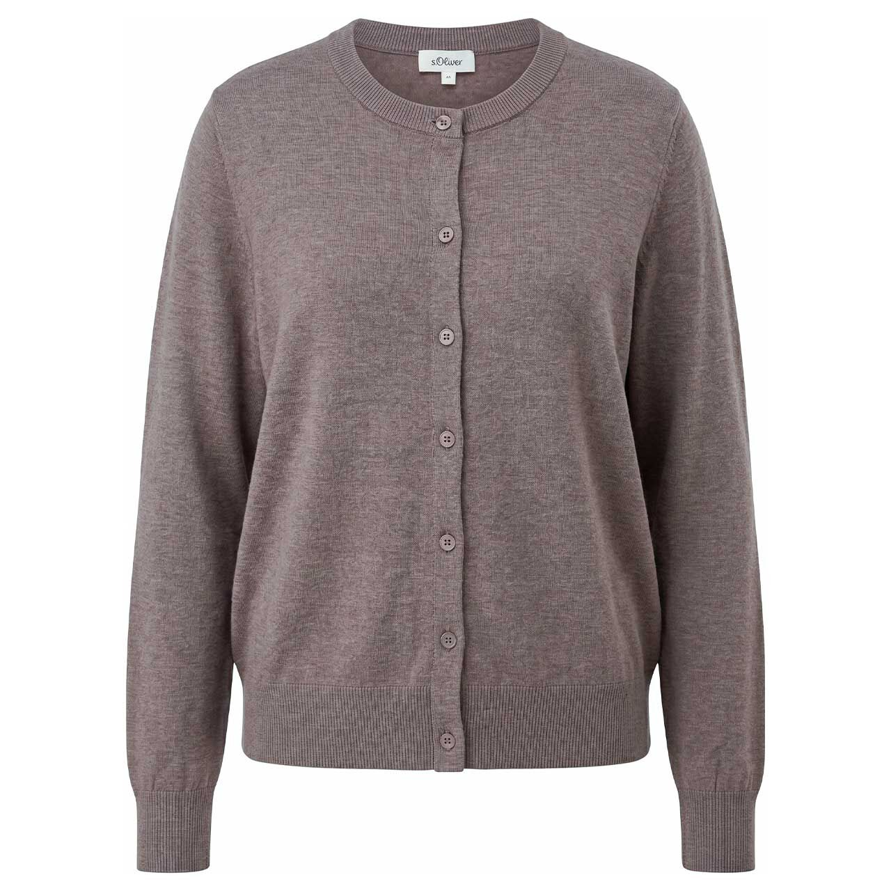 s.Oliver Damen Strickjacke taupe melange