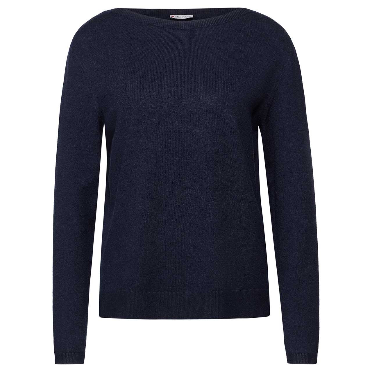 Street One Damen Pullover Cosy U-Boat Sweater deep blue