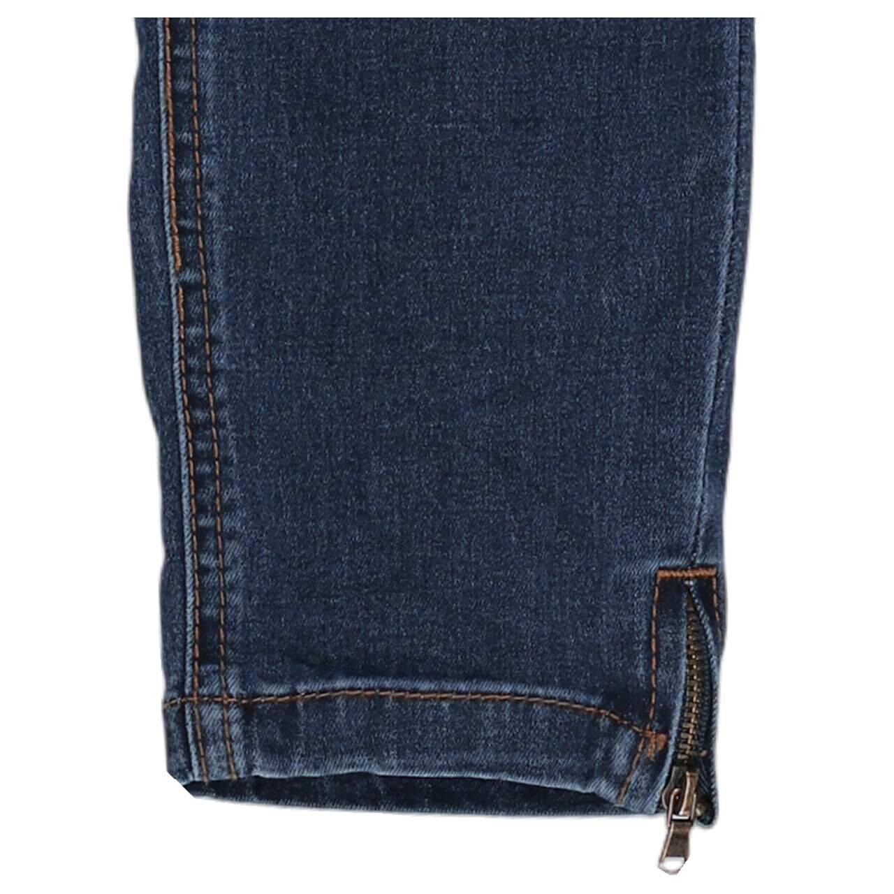 Damenjeans Italy V 7/8 Stretch Denim von Buena Vista in Dunkelblau angewaschen, Detailansicht Saum