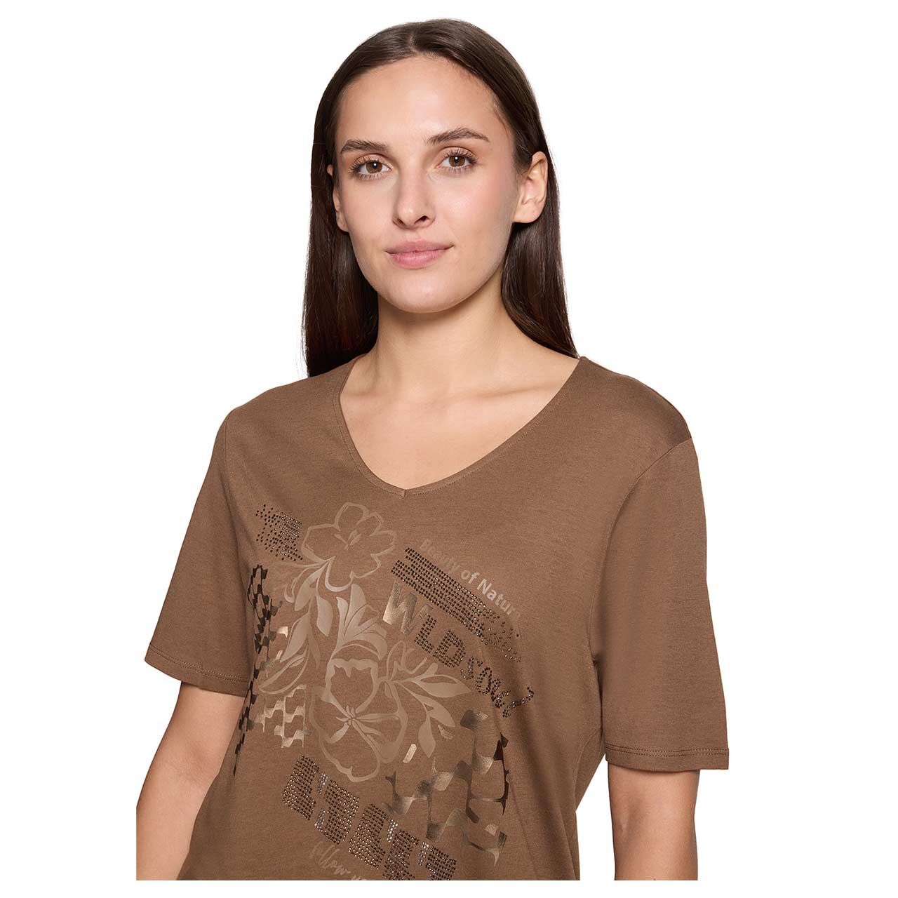Betty Barclay Damen T-Shirt classic nougat printed