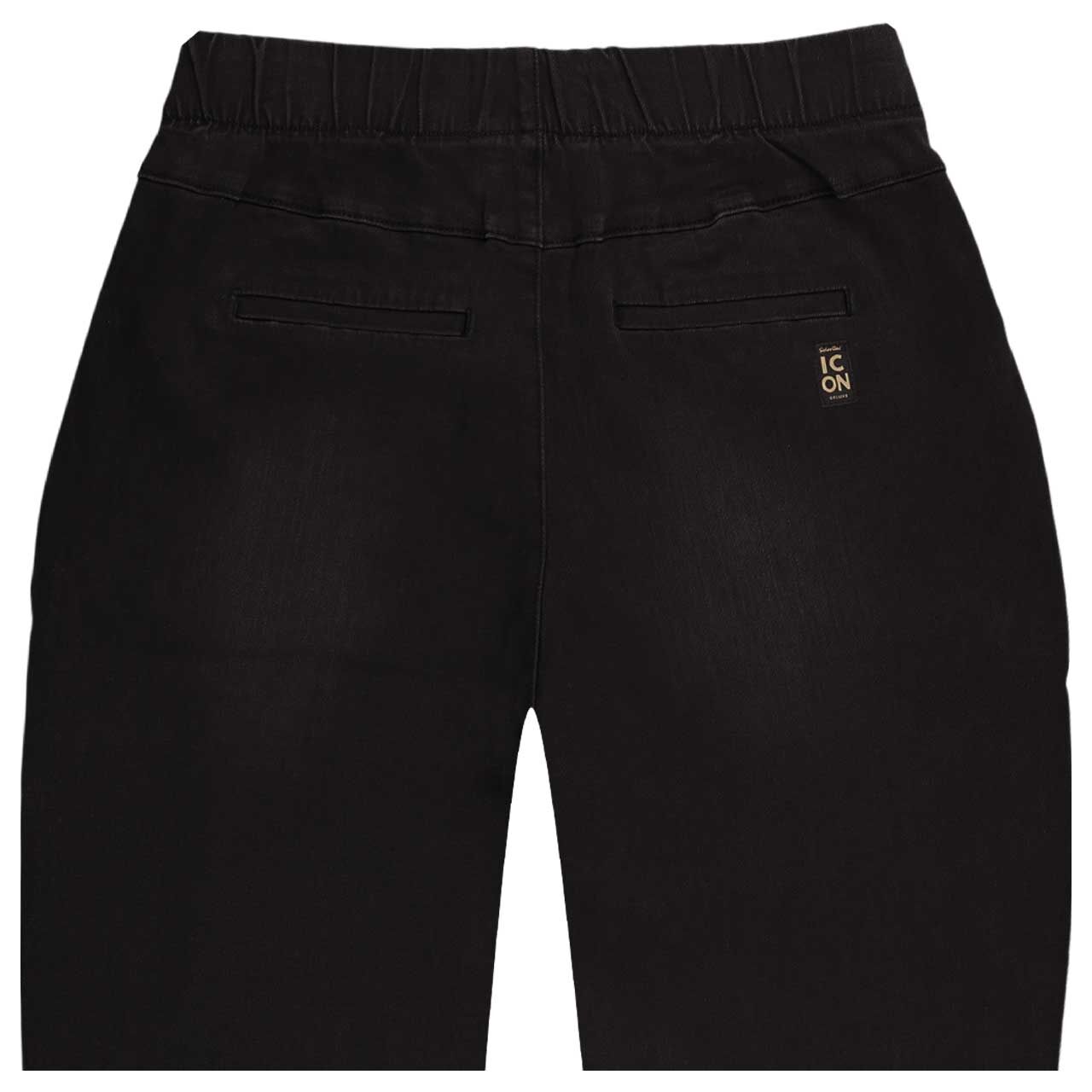 Damen 7/8 Jeans Heartbreaker von Senoritas ICON in Schwarz angewaschen, detaillierte Rückansicht