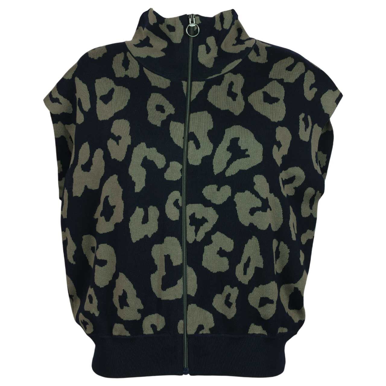 Cecil Damen Strickweste Doubleface Zip Vest urban dark blue