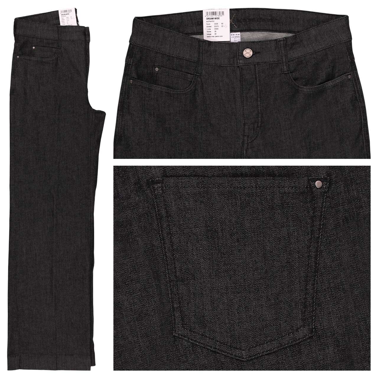 MAC Dream Wide Jeans fashion rinsed black
