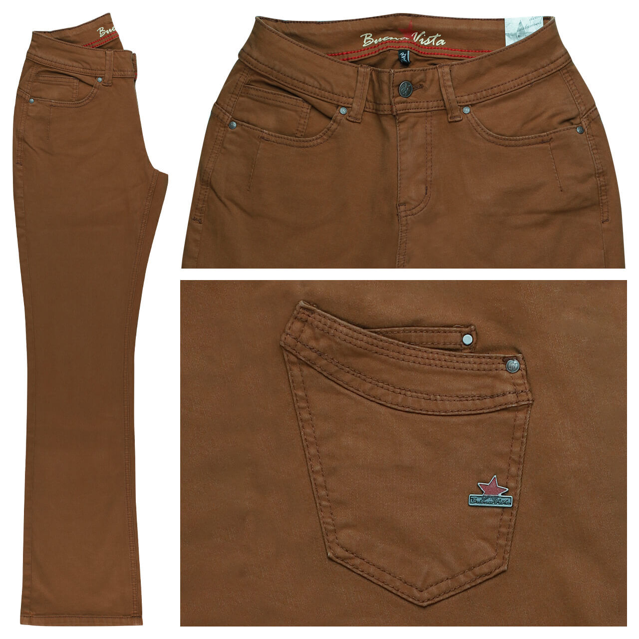 Buena Vista Malibu-Zip Bootcut Stretch Twill Baumwollhose hazelnut