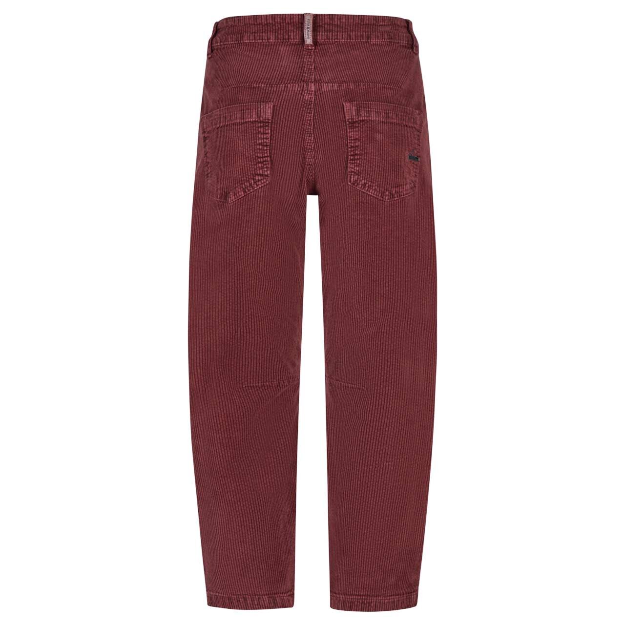 Damen Cordhose Barrel 7/8 Corduroy von Buena Vista in Weinrot, Rückansicht