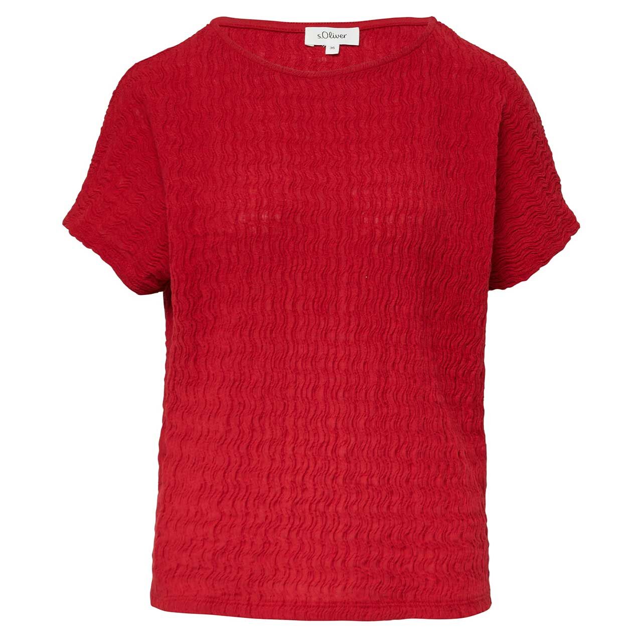 s.Oliver Damen T-Shirt red structured 