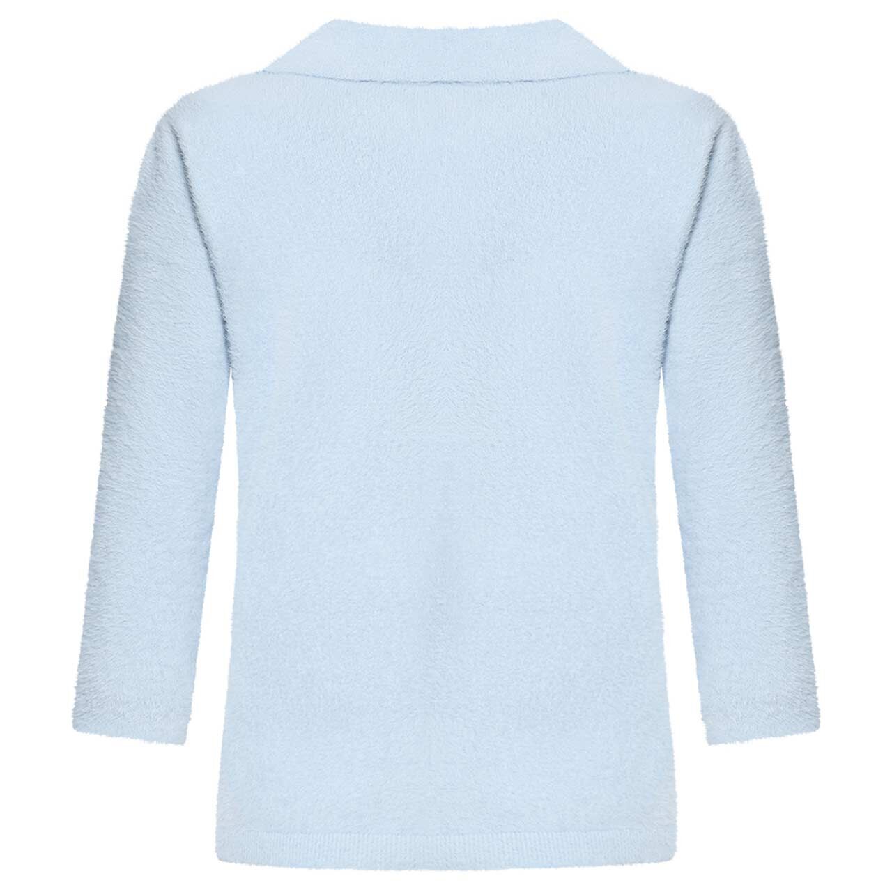 Damen Polo 3/4 Arm Pullover von Betty Barclay in Hellblau, Rückansicht