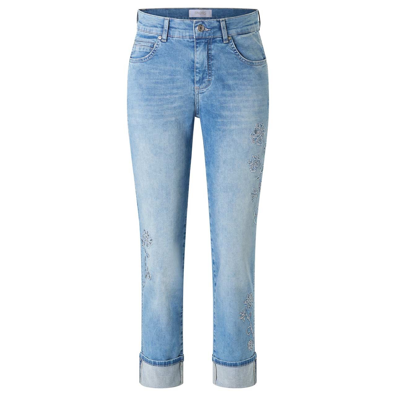 Stretch Damen 7/8 Jeans Cira von Angels in Hellblau angewaschen, Vorderansicht