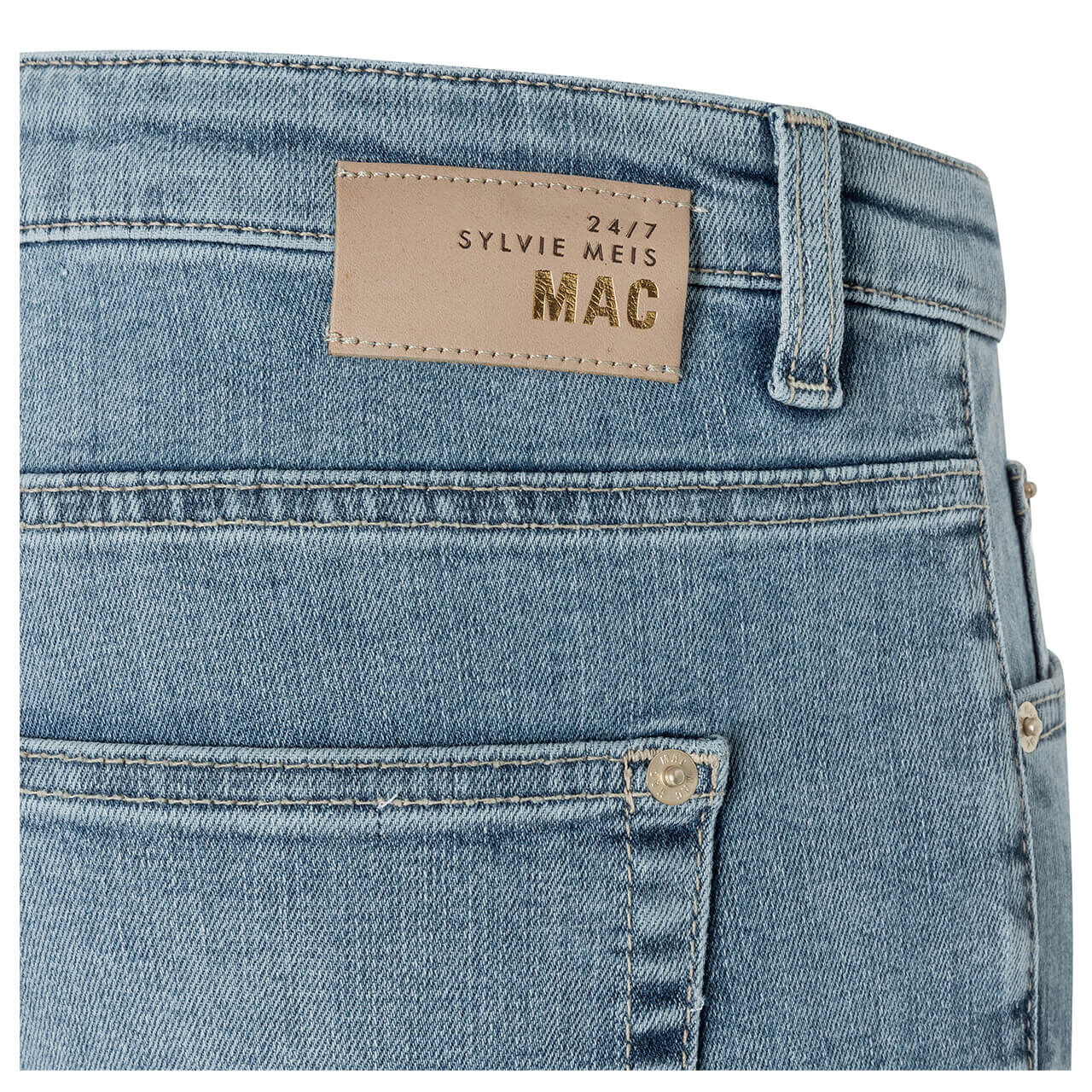 MAC Jeans Rich Culotte für Damen in Hellblau angewaschen, FarbNr.: D413