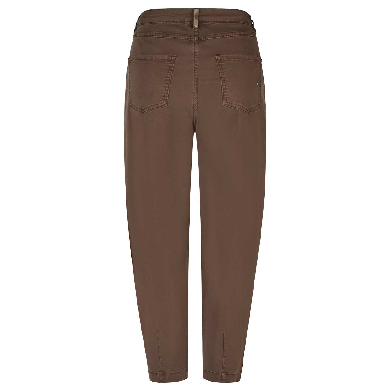 Stretch Damen Baumwollhose Ballon 7/8 Summer Twill von Buena Vista in Dunkelbraun, Rückansicht