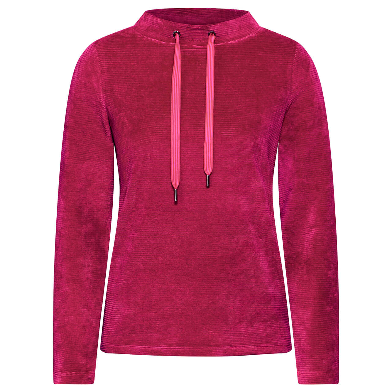 Cecil Damen Pullover Cord With Funnel Neck jewel pink