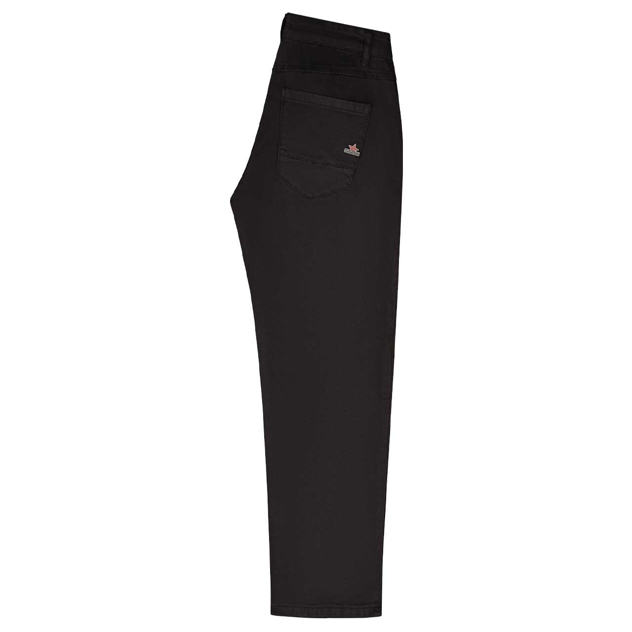 Damen Baumwollhose Anna C 7/8 Straight Stretch Twill von Buena Vista in Schwarz, Seitenansicht