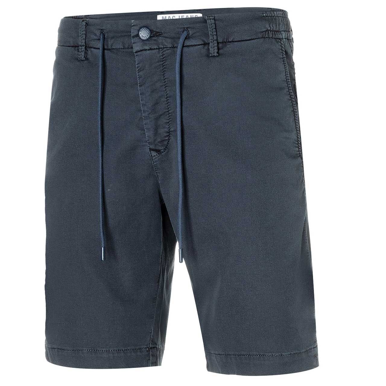 Baumwoll Bermuda Jogn Short von MAC in Dunkelblau, Seitansicht