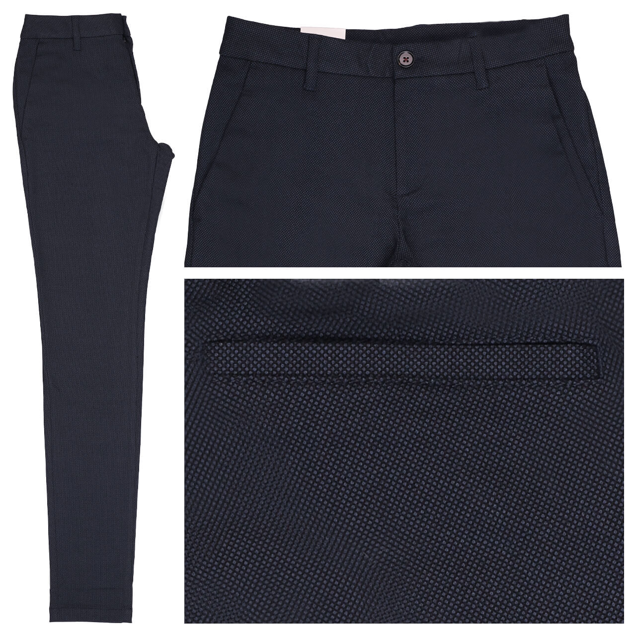Tom Tailor Slim Structured Chinohose navy blue melange Tom Tailor Slim Structured Chinohose navy blue melange