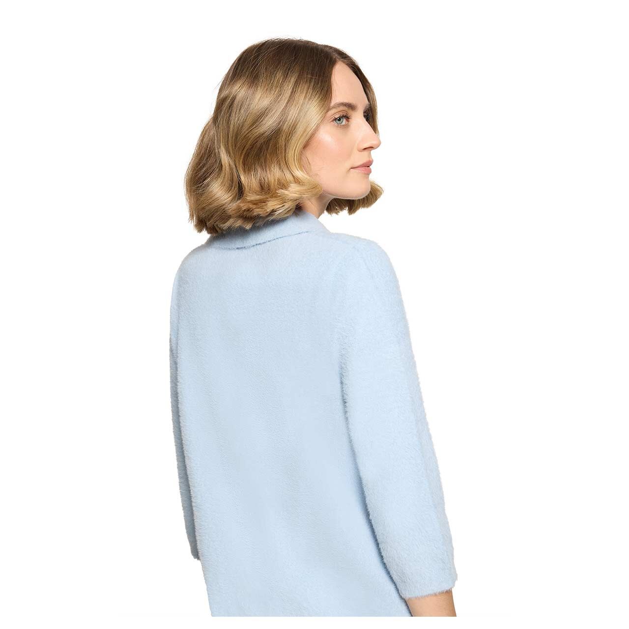 Betty Barclay Damen Polo 3/4 Arm Pullover fog blue