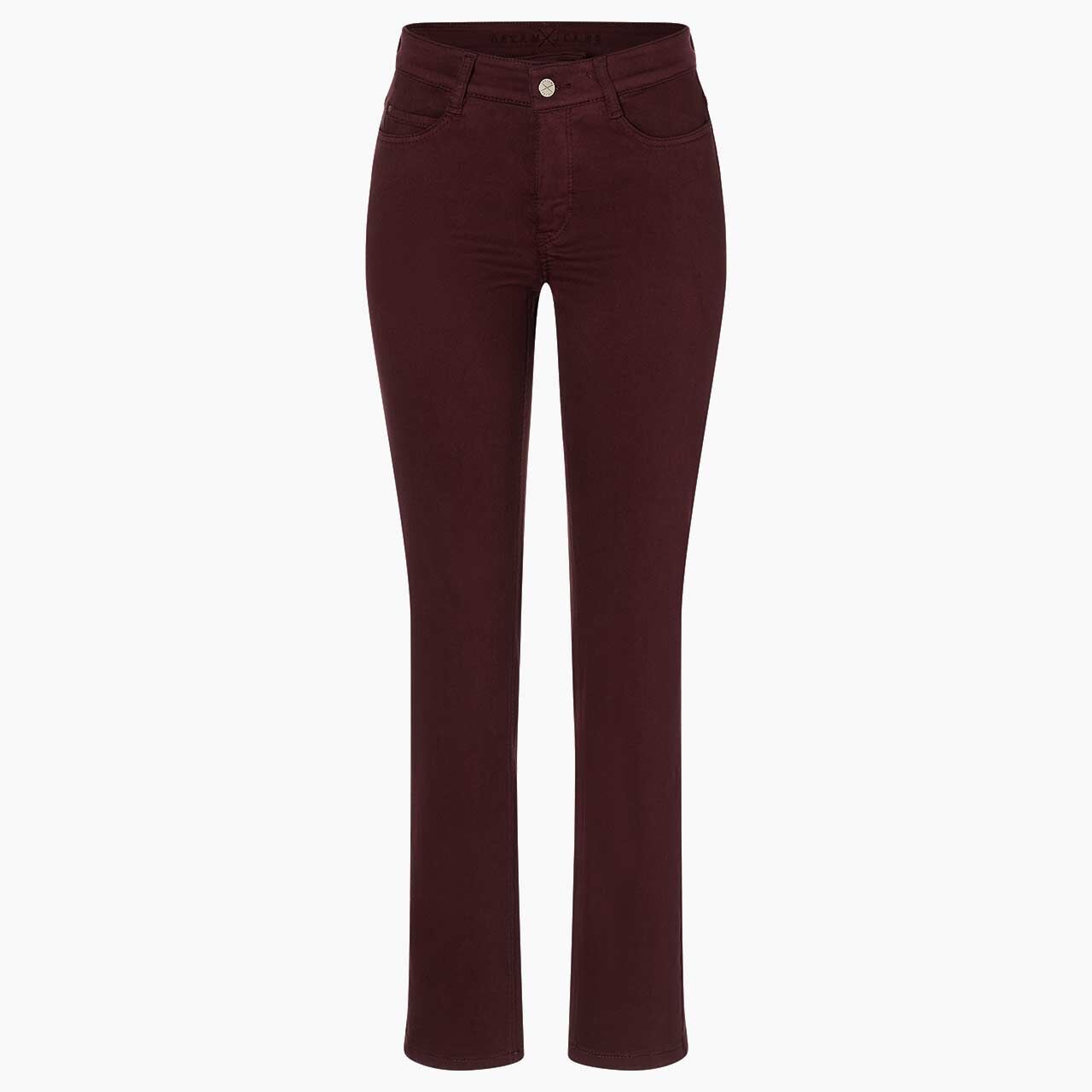 Stretch Damenjeans Dream von MAC in Burgunderrot, Vorderansicht