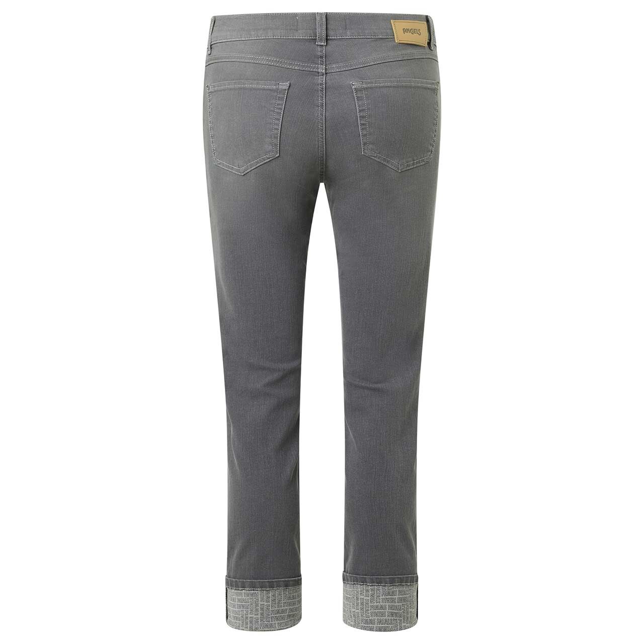 Stretch Damen 7/8 Jeans Cira Edgy von Angels in Grau angewaschen, Rückansicht