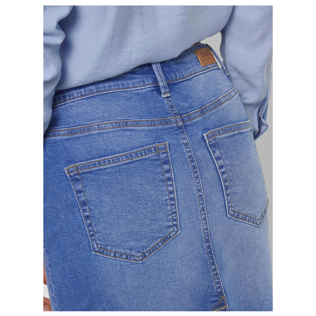 Only Fan Jeansrock für Damen in Mittelblau
