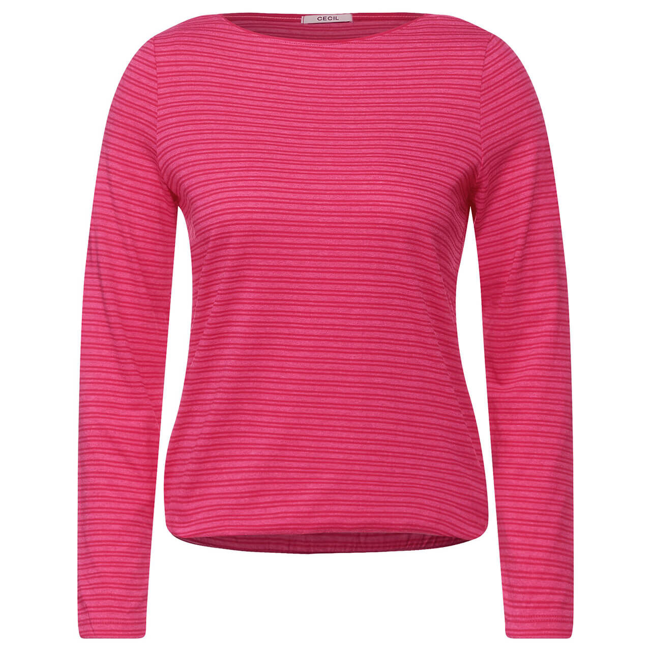 Cecil Overdye Double Stripe Langarm Shirt dynamic pink stripes