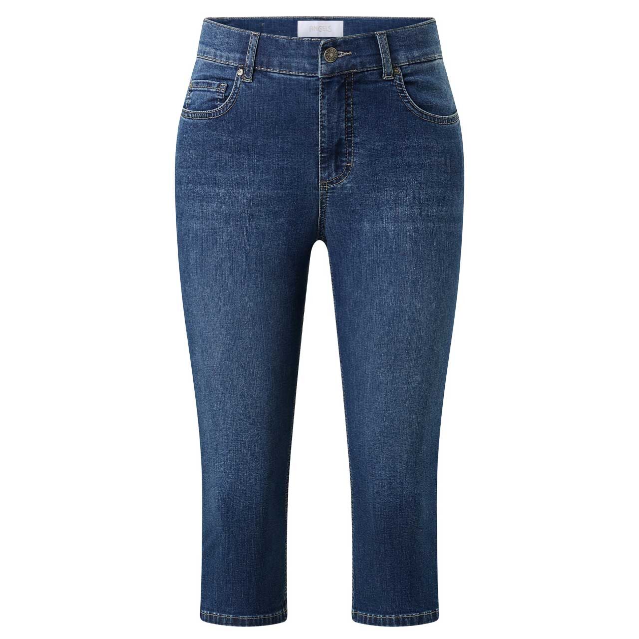 Damen 3/4 Jeans Anacapri von Angels in Blau angewaschen, Vorderansicht