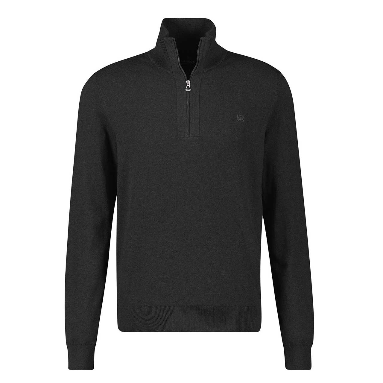Lerros Herren Pullover Troyer soft black