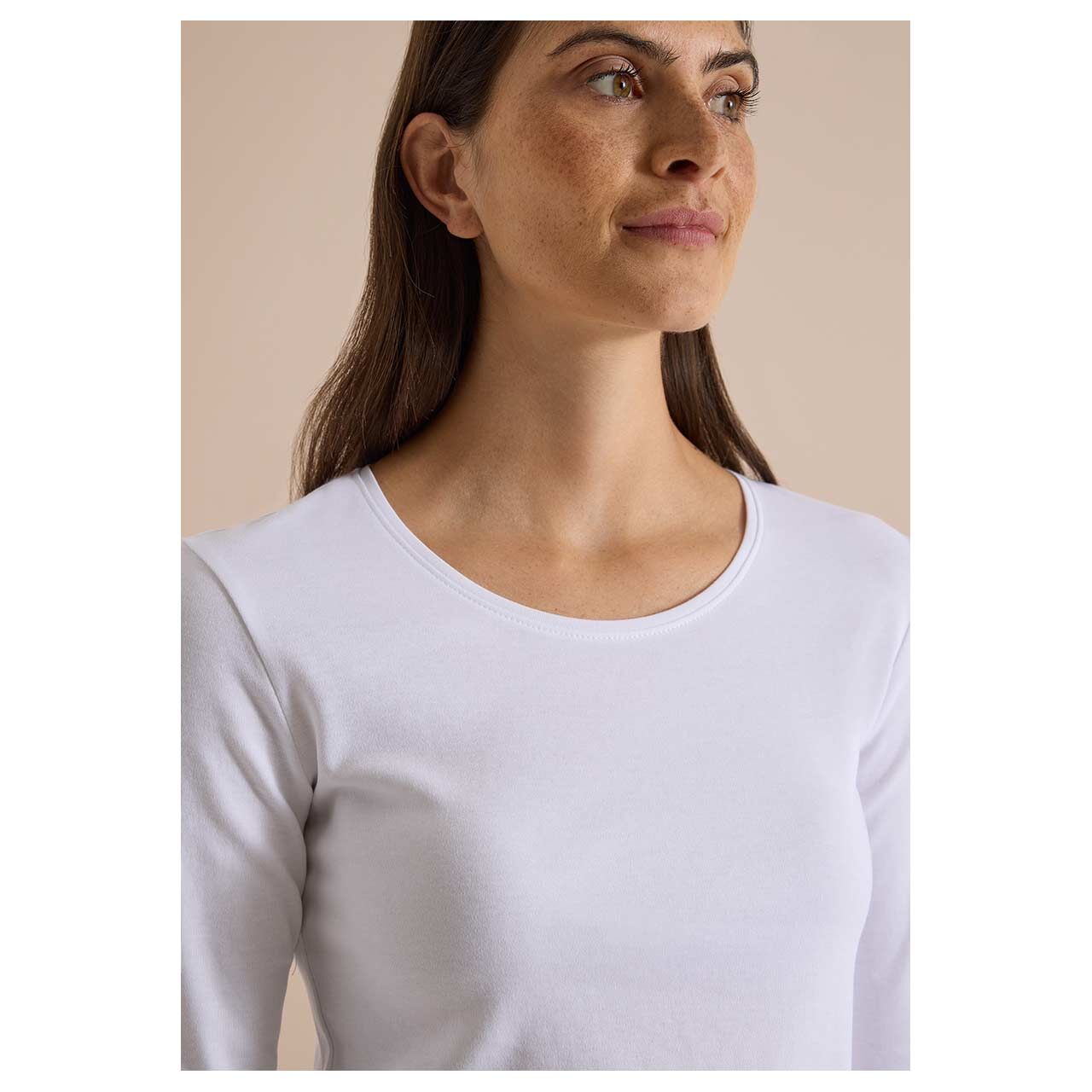 Cecil Damen Langarm Shirt Pia white