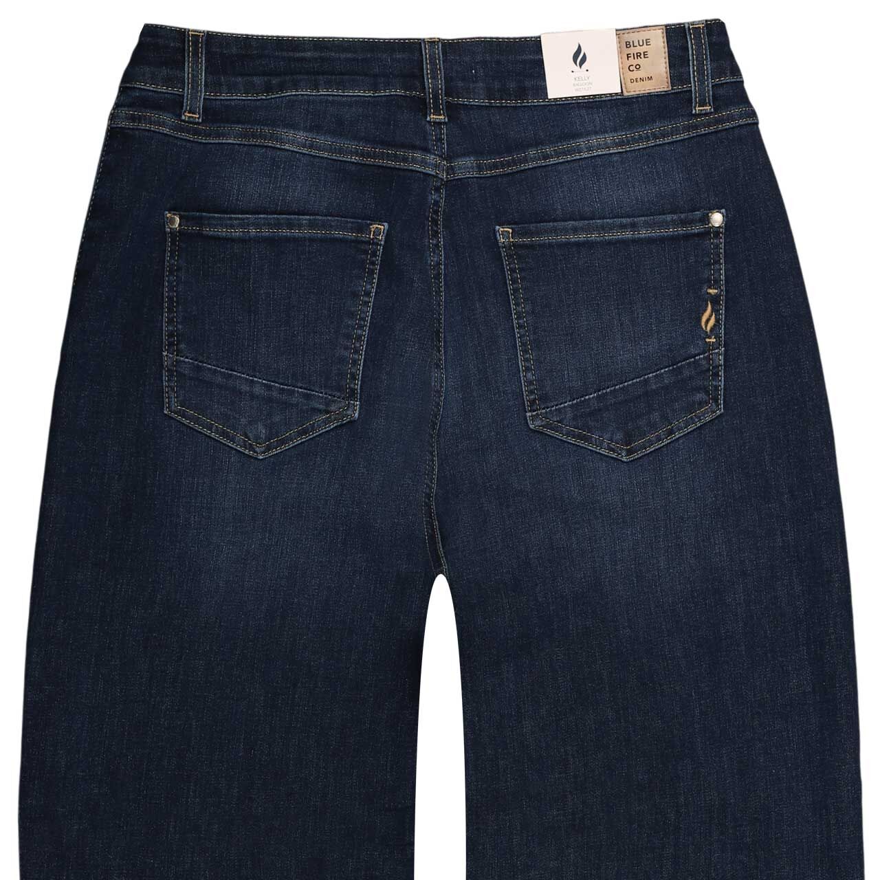 Damenjeans Kelly Balloon von Blue Fire in Blau angewaschen, detaillierte Rückansicht