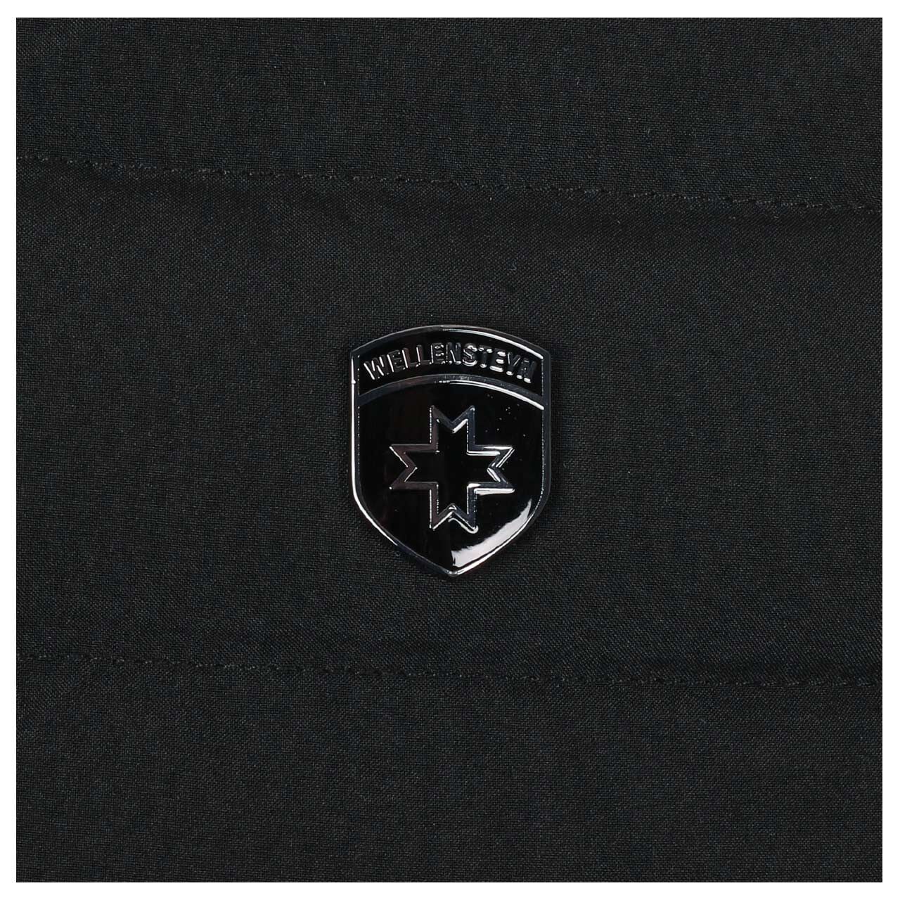 Herren Weste Molecule/MOL Men Vest von Wellensteyn in Schwarz, Detailansicht Markenlogo